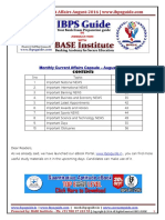 IBPS Guide - Monthly Current Affairs Capsule August - 2016