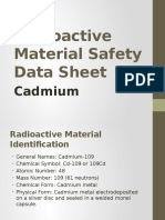 Radioactive Material Safety Data Sheet