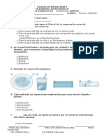 Pruebas de Diagnostico 3 Año Quimica