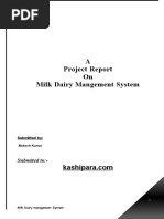 Report Dairy Milk Management System