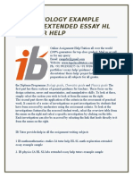 Ib Lab Biology Example Sample Extended Essay HL SL Tutor Help