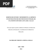 2012 - Ortega - Hábitos de Estudio y Rendimiento Académico PDF