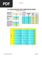 1-D Consolidation Test Computation Sheet