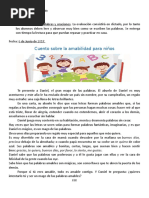 Cuento para Evaluar La Amabilidad