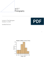 Computer Science E-7 Exposing Digital Photography: Lecture 6: The Histogram October 19, 2009 Danallan@mit - Edu