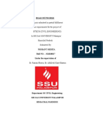 A Synopsis Submitted in Partial Fulfilment: Road Networks