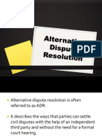 Alternative Dispute Resolution