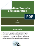 Promotion, Transfer and Separation