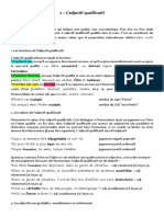 Leçon 2 - Les Adjectifs Qualificatifs