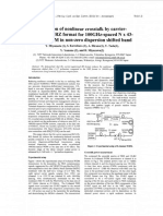 Reduction of Nonlinear Crosstalk by Carrier-Suppressed Format For 1Ooghz-Spaced Gbit/S in Non-Zero Dispersion Shifted Band