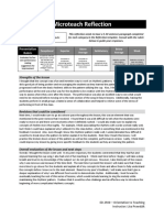 Microteach Reflection