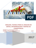 Analisis y Tecnicas para El Analisis de Datos