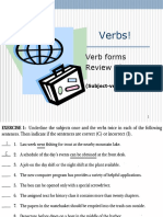 Verbs!: Verb Forms Review of Tenses