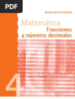 Fracciones y Numeros Decimales 4º Docente