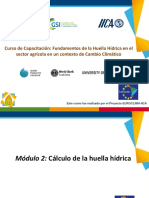 Curso de Capacitación: Fundamentos de La Huella Hídrica en El Sector Agrícola en Un Contexto de Cambio Climático