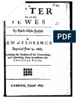 A Letter Written To The Jewes by Rabbi Moses Scialitti A Jew of Florence Baptized June 14. 1663.