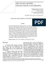 Fazendo Arte para Aprender A Importância Das Artes Visuais No Ato Educativo PDF