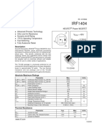 Irf1404 HEXFET (R) Power MOSFET Datasheet