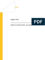 Aspen Plus Model For Entrained Flow Coal Gasifier PDF