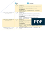 Name DAT E Syllabus Chemistry: Part Test - 1 (PT1) (Class XI Syllabus) - Paper 1