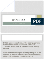 Bioethics: By: Dr. Fe M. Compas