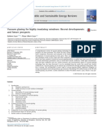 Vacuum Glazing For Highly Insulating Windows Recent Developments