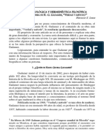 Reflexión Teología y Hermenéutica Filosófica (Horacio Lona)