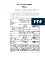 Notice: Revised Scheme of The Engineering Services Examination