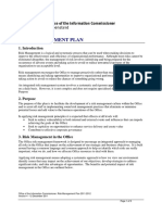 Internal Policy Risk Management Plan