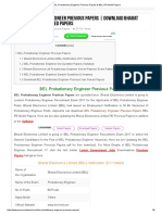 BEL Probationary Engineer Previous Papers & BEL PE Model Papers