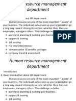 Human Resourse Management Department