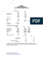 Activity-Based Costing Answers To End of Chapter Exercises: A) Tradtional Costing Approach