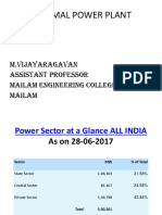 Thermal Power Plant: M.Vijayaragavan Assistant Professor Mailam Engineering College Mailam