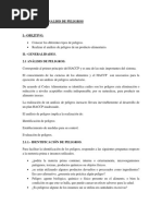 Análisis de Peligros en Las Materias Primas Usadas para La Elaboración de Néctar de Durazno