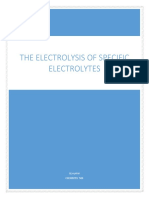 A Chemistry Electrolysis Project