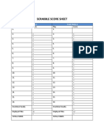 Scrabble Scoresheet