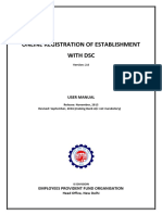 Online Registration of Establishment With DSC: User Manual