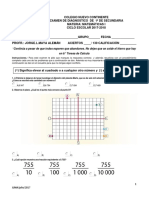 Examen de Diagnostico de Matematicas I Secundaria Ciclo 2017-2018