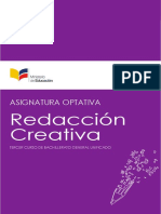 Asignatura Optativa Redaccion Creativa LL 3BGU