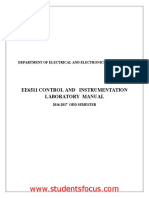 EE6511-Control and Instrumentation Laboratory - 2013 - Regulation