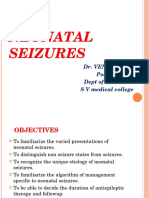 Neonatal Seizures: Dr. Venkatesh Postgraduate Dept of Pediatrics S V Medical College