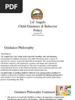 Child Guidance Behavior Policy