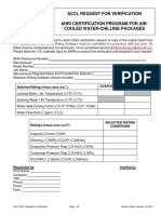 ACCL Request For Verification - Blank