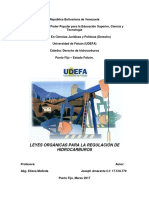 Leyes Orgánicas para La Regulación de Hidrocarburos