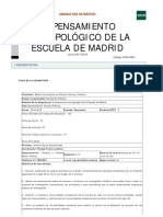 El Pensamiento Antropológico de La Escuela de Madrid