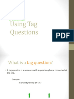 Using Tag Questions: BY G. Javier Burgos