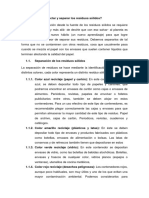 Cómo Recolectar y Separar Los Residuos Sólidos