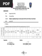 Weekly Accomplishment Report On Enforcement of RA 4136 and "No Plate, No Travel Policy"