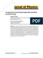 Ten Questions Concerning The Large-Eddy Simulation of Turbulent Ows