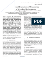 Development and Evaluations of Transdermal Delivery of Selegiline Hydrochloride